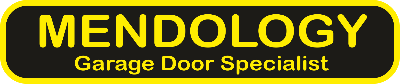 mendology garage doors logo